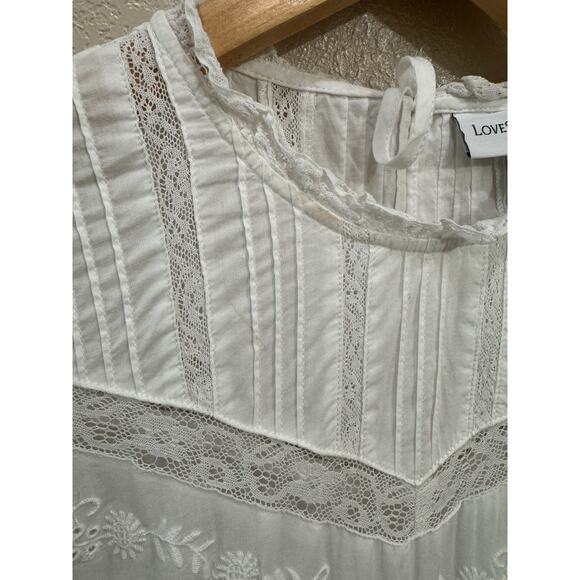 Loveshackfancy X Target Talulah White Embroidered Lace Mini Dress Size M - Picture 6 of 6